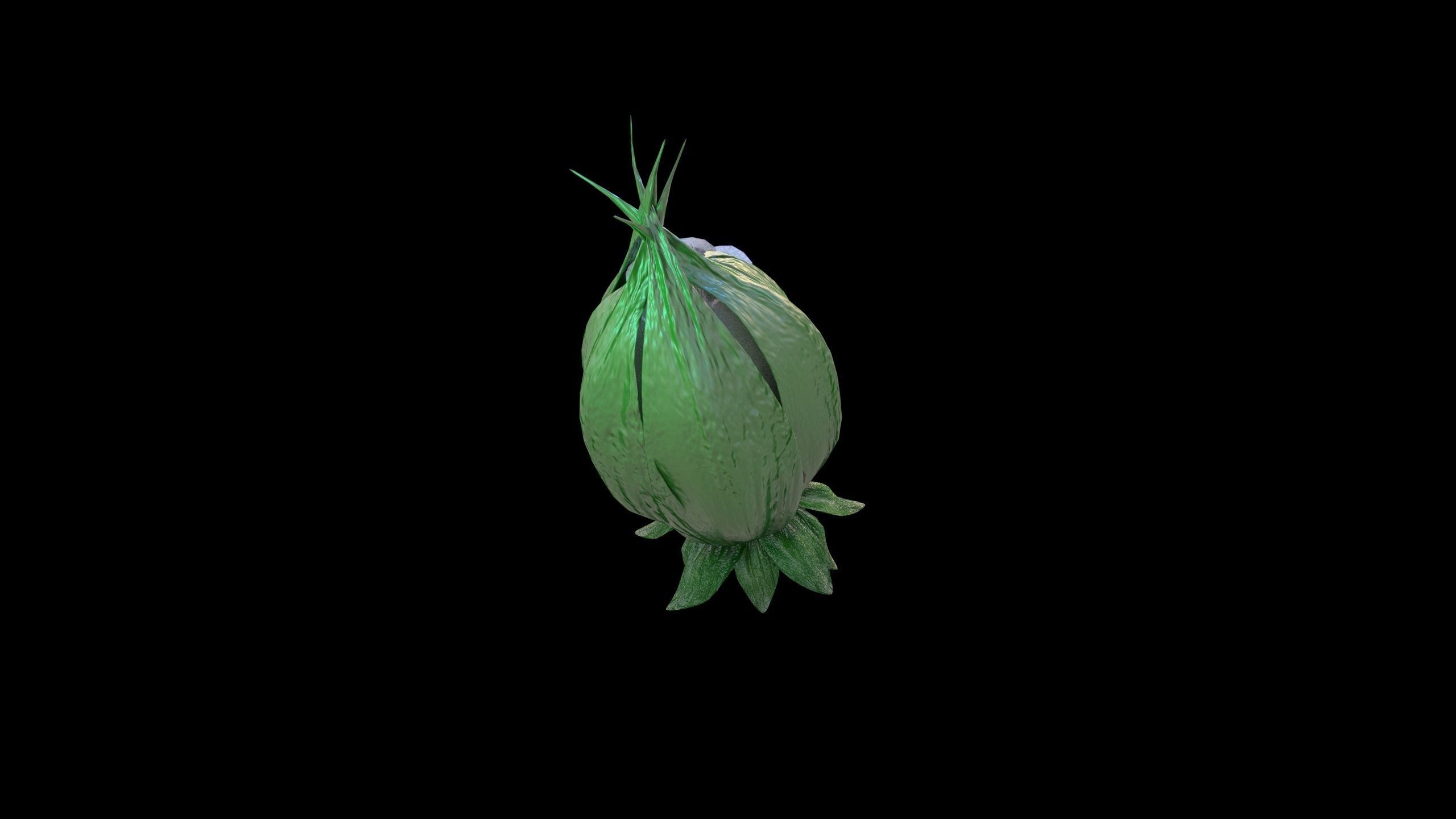 Rose opening animation Glowing Flower Blooming Rose 3D model_6