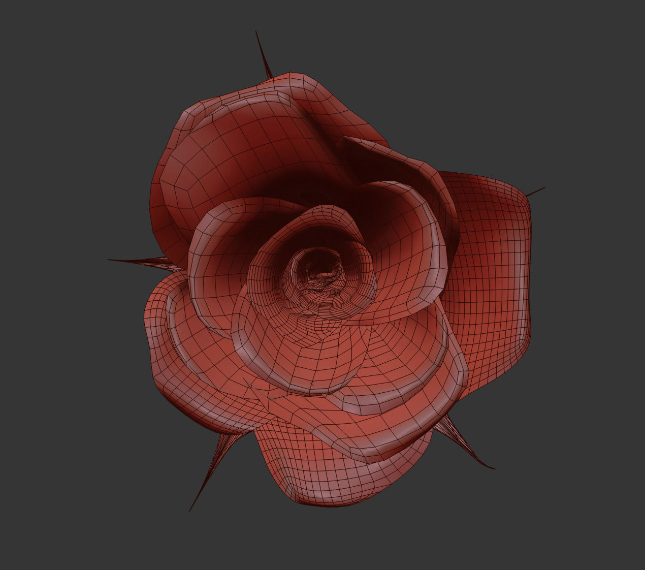 Rose opening animation Glowing Flower Blooming Rose 3D model_14