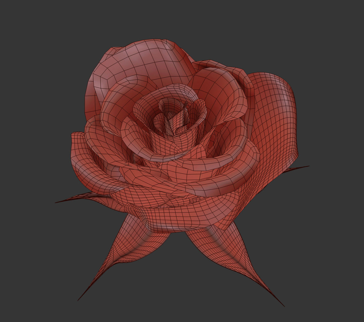 Rose opening animation Glowing Flower Blooming Rose 3D model_15