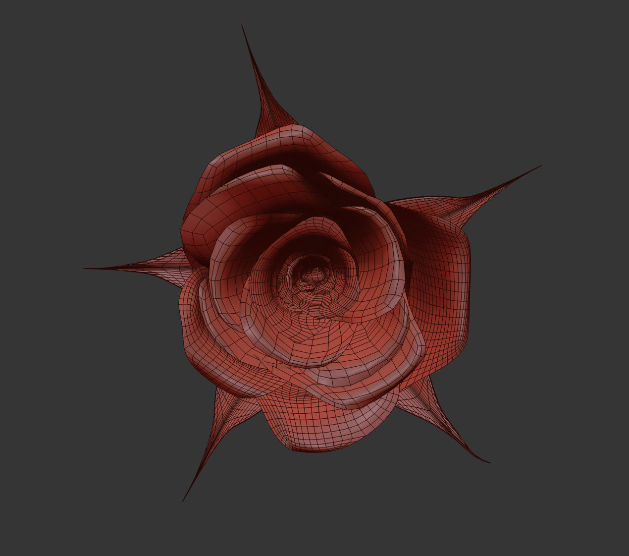 Rose opening animation Glowing Flower Blooming Rose 3D model_13