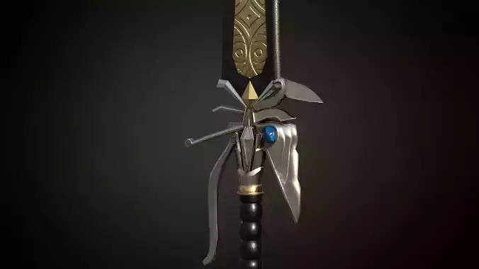 One handed elven egypt sword roblox ready Low-poly 3D model