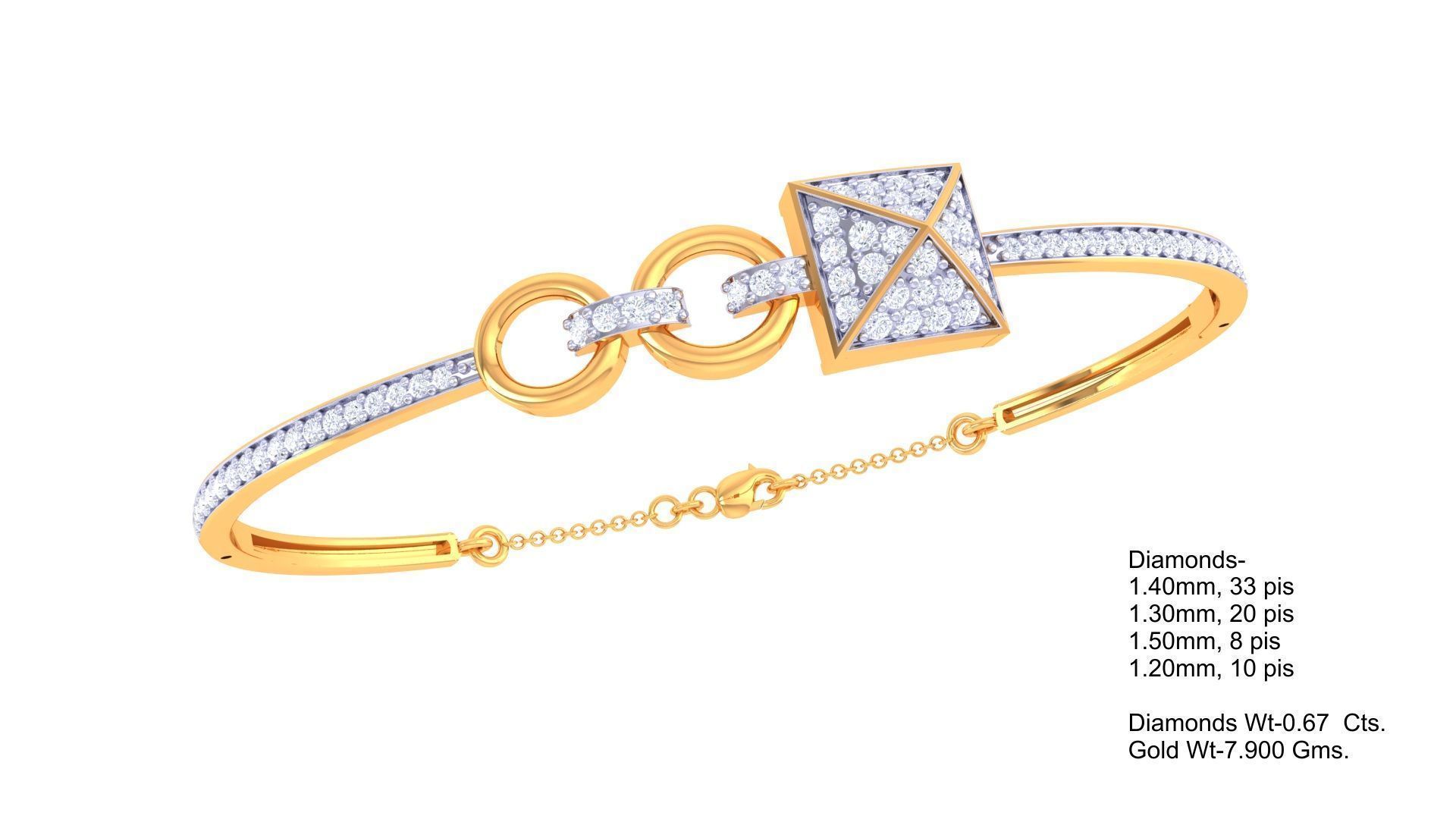 Women Bangle 3dm STL OBJ FBX Renders details 3D print model_1