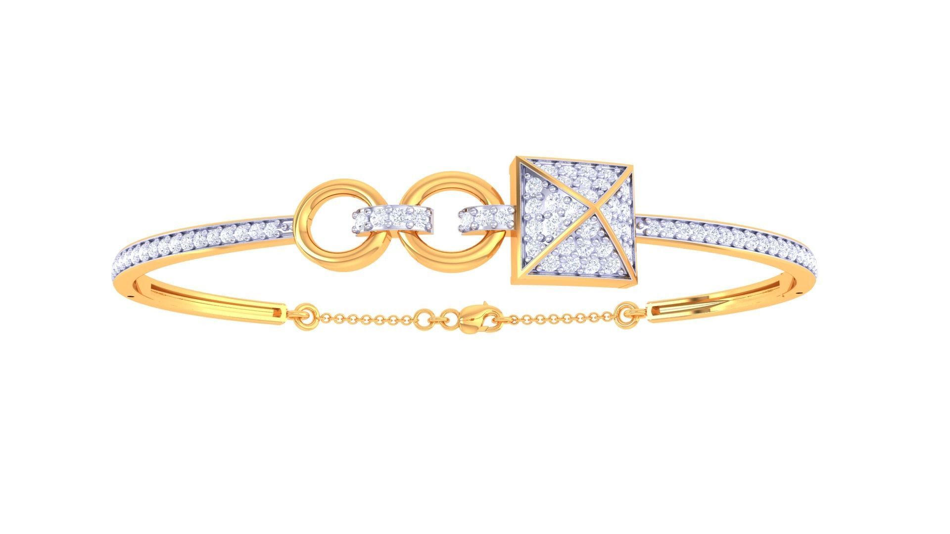 Women Bangle 3dm STL OBJ FBX Renders details 3D print model_3