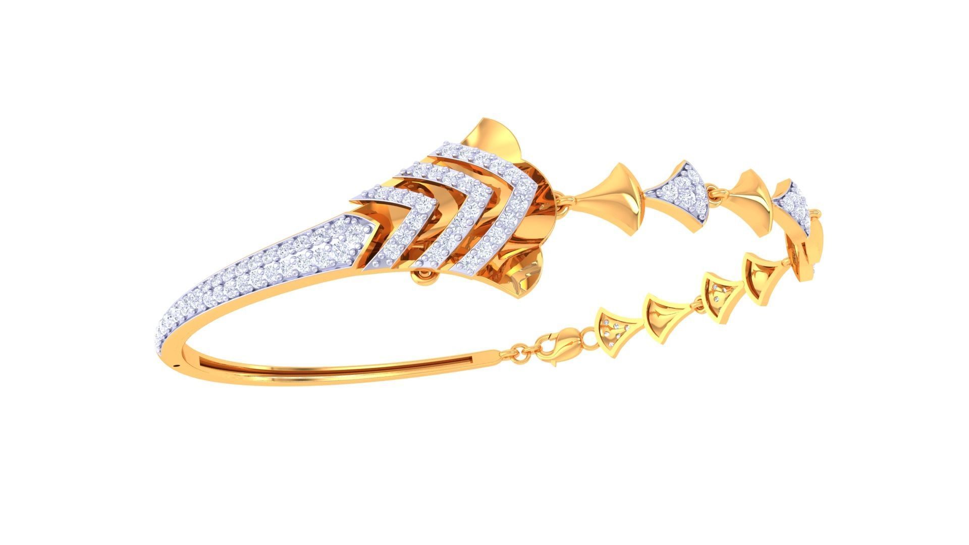 Women Bangle 3dm STL OBJ FBX Renders details 3D print model_2