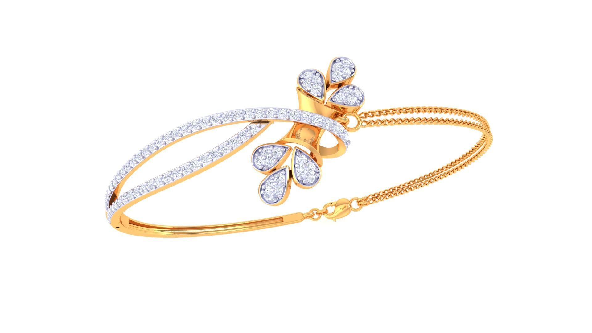 Women Bangle 3dm STL OBJ FBX Renders details 3D print model_2