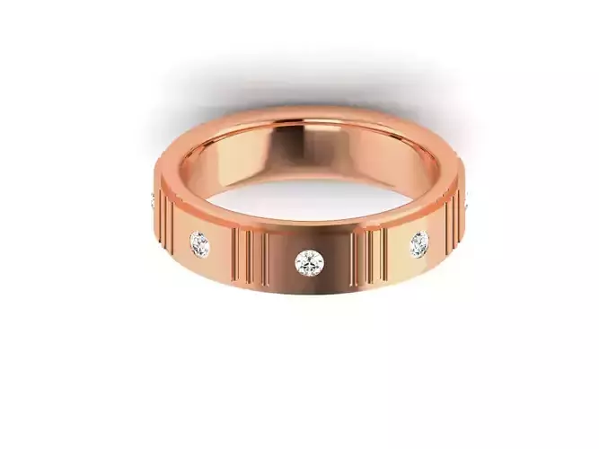 Women Band Ring 3dm render detail