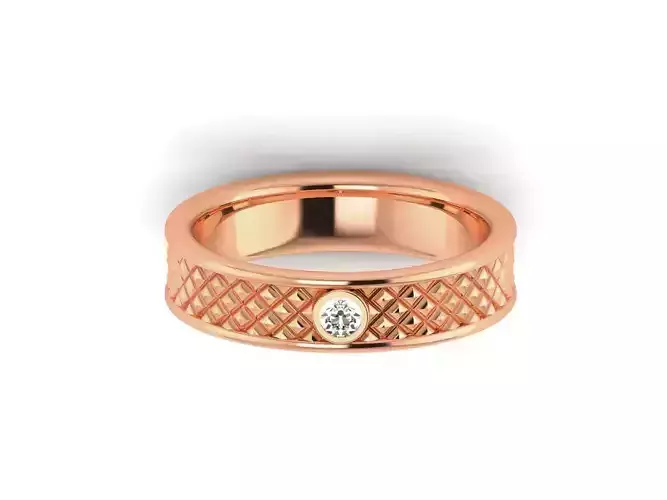 Women Band Ring 3dm render detail