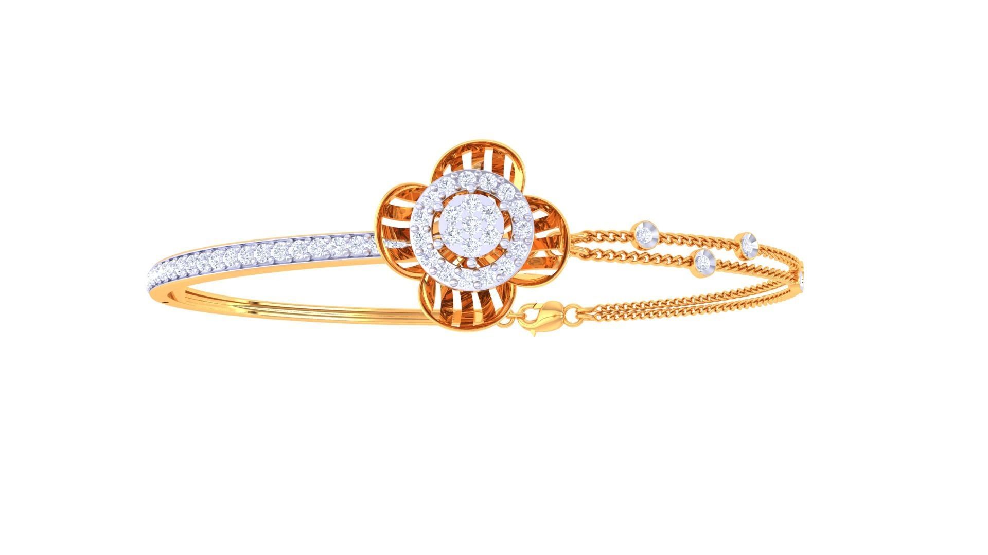 Women Bangle 3dm STL OBJ FBX Renders details 3D print model_3