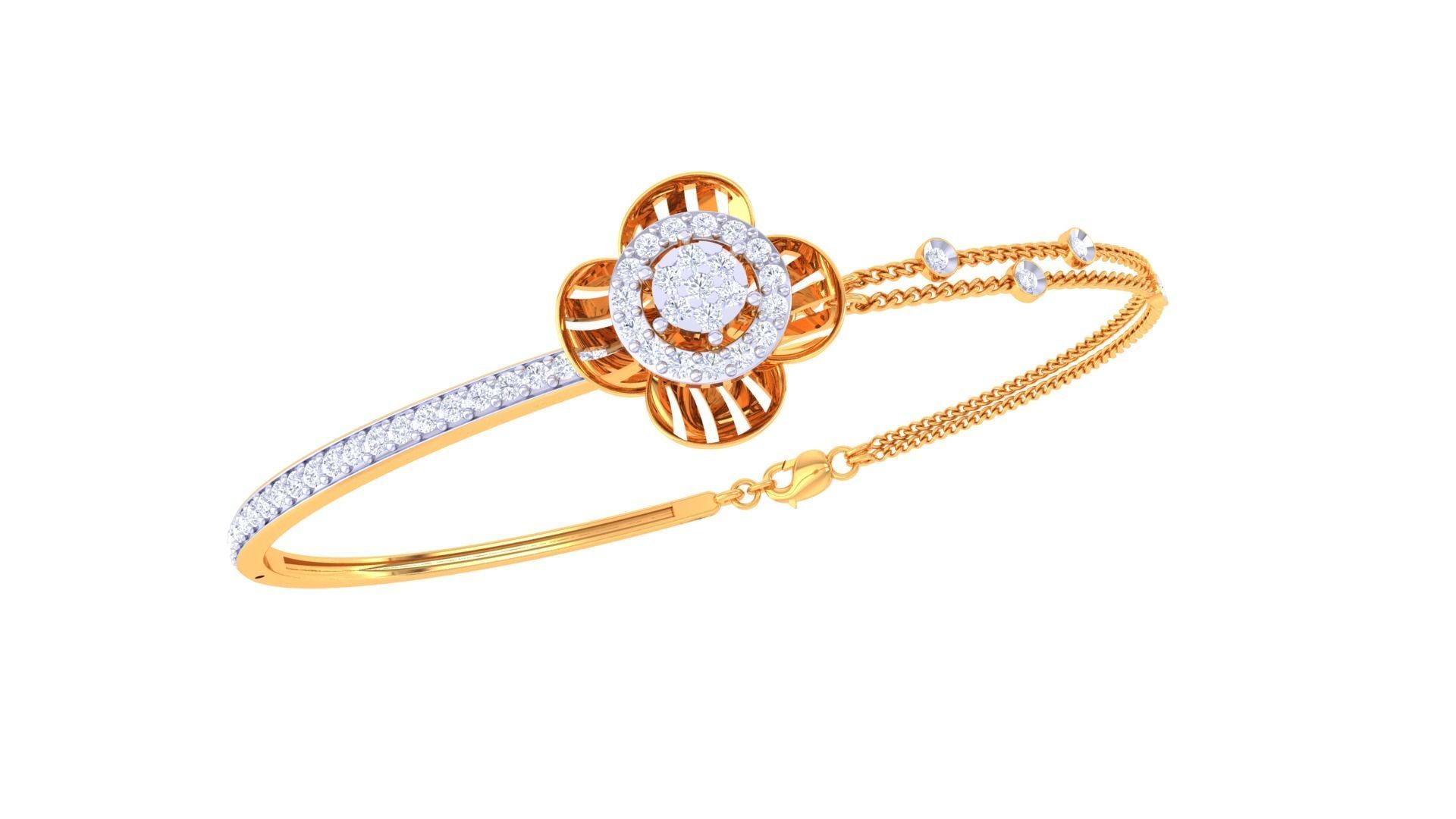 Women Bangle 3dm STL OBJ FBX Renders details 3D print model_2