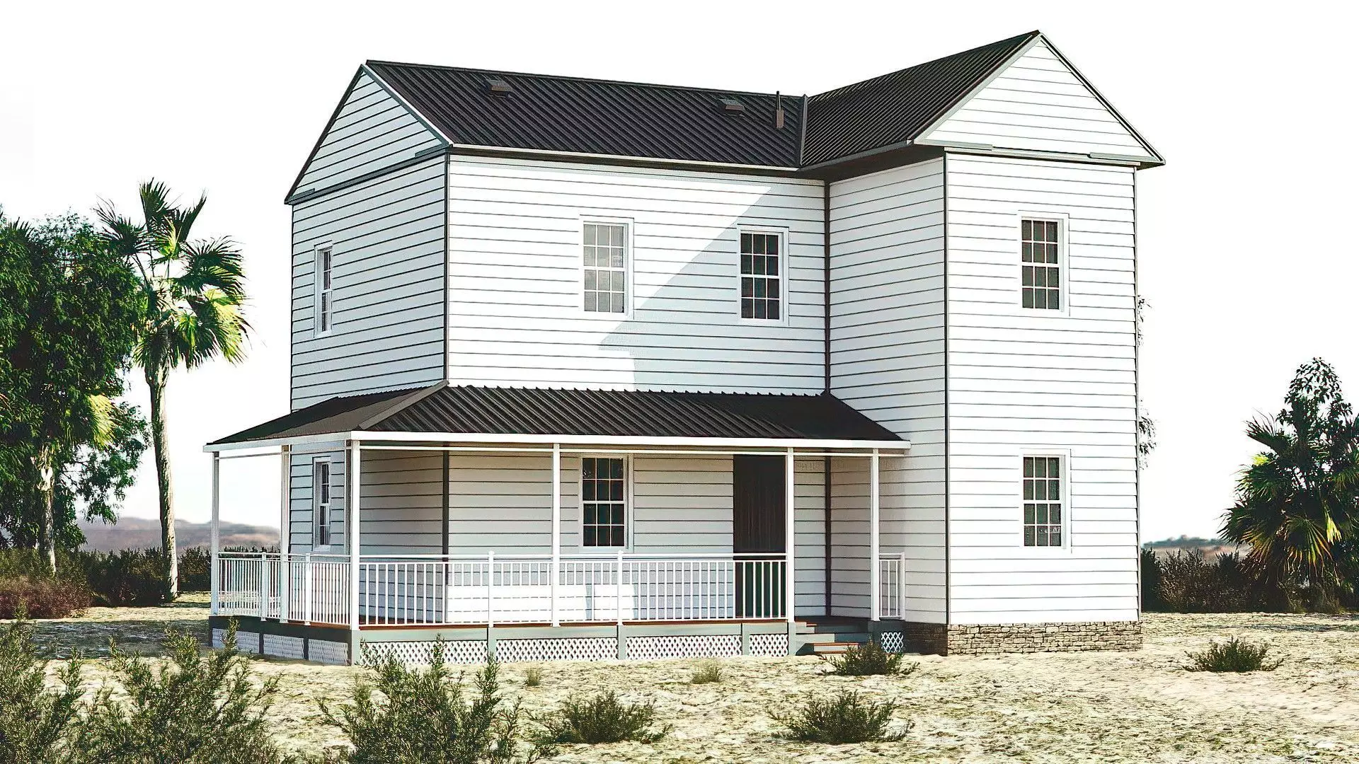 Farm House Low-poly 3D model