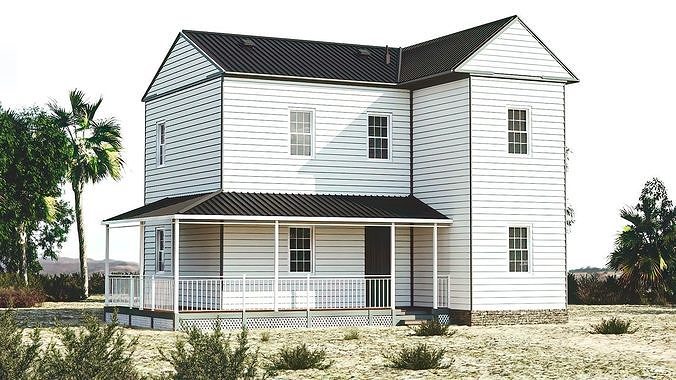 Farm House Low-poly 3D model