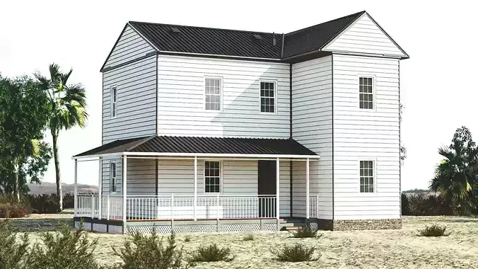 Farm House Low-poly 3D model