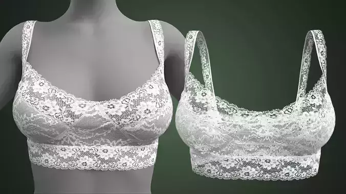 Lace Bra Fitted to Gen8 Body Mesh