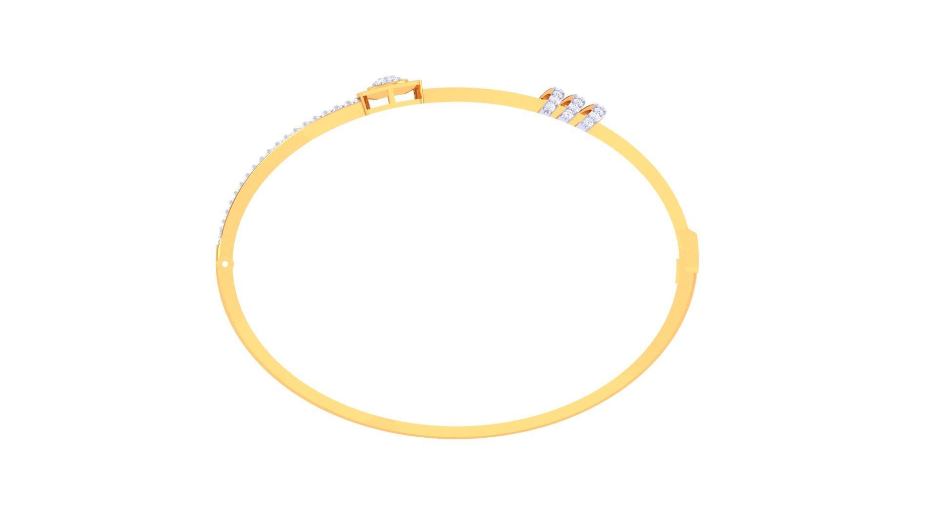 Women Bangle 3dm STL OBJ FBX Renders details 3D print model_4