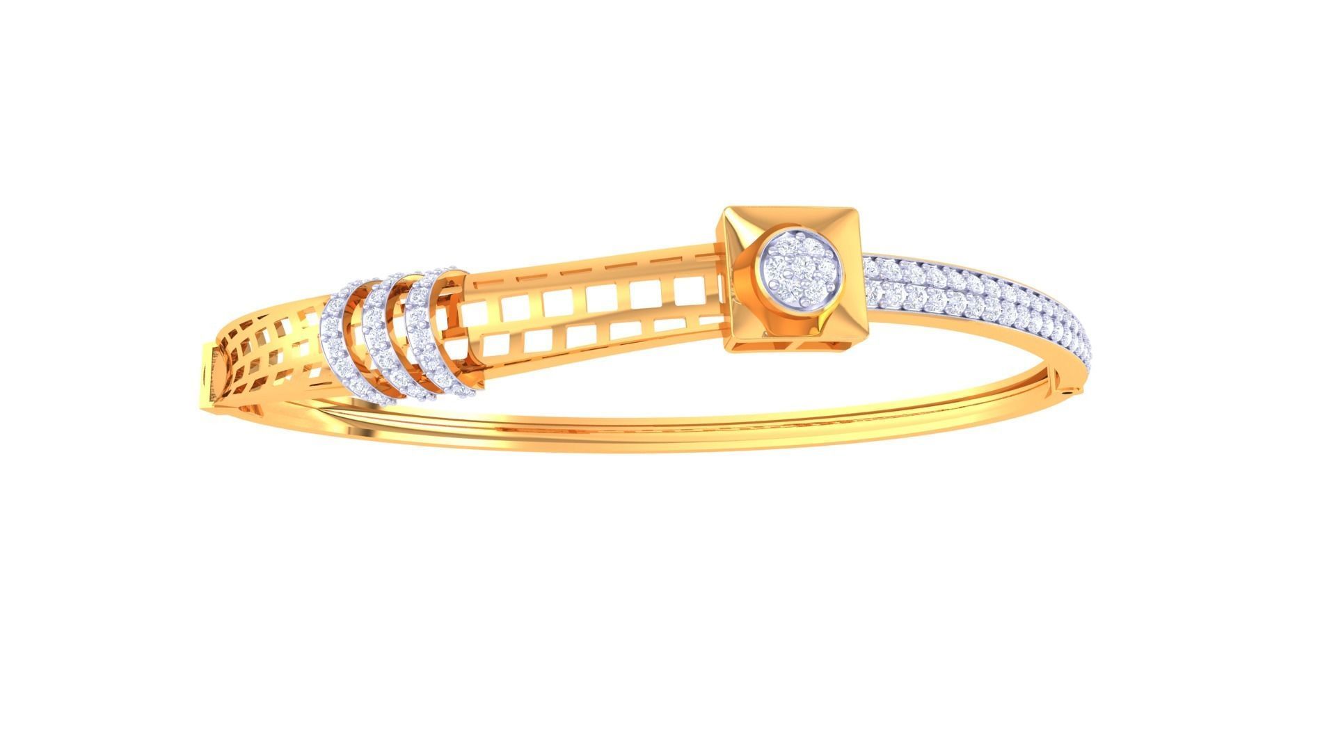 Women Bangle 3dm STL OBJ FBX Renders details 3D print model_3