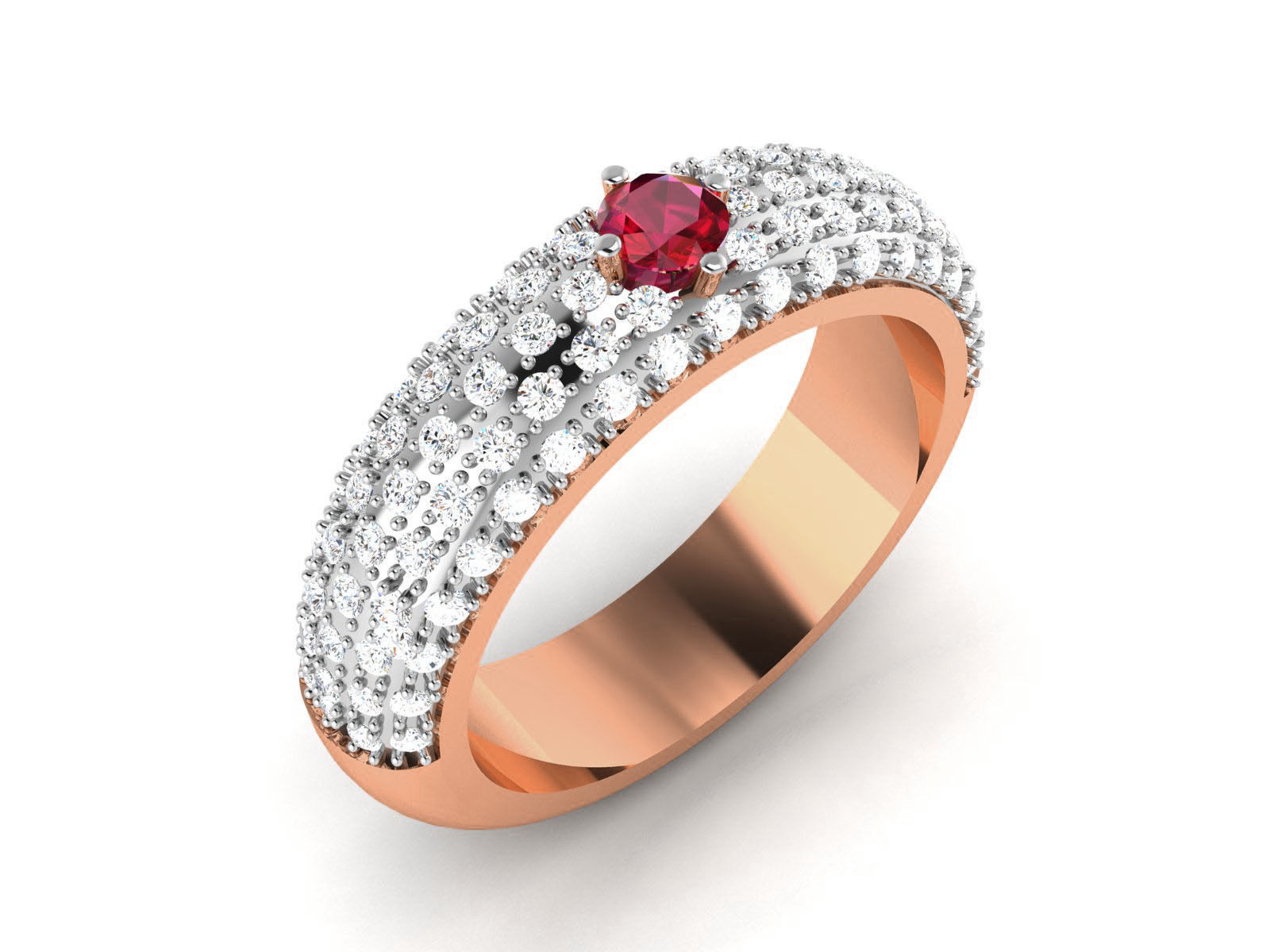 Women Band Ring 3dm render detail 3D print model_2