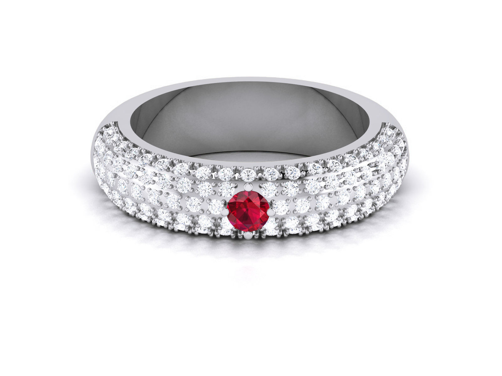 Women Band Ring 3dm render detail 3D print model_11