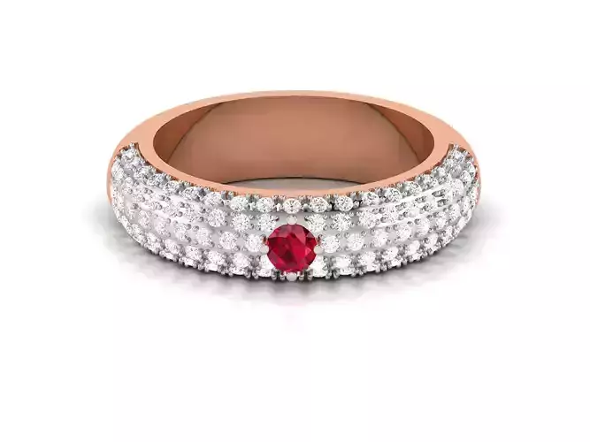 Women Band Ring 3dm render detail