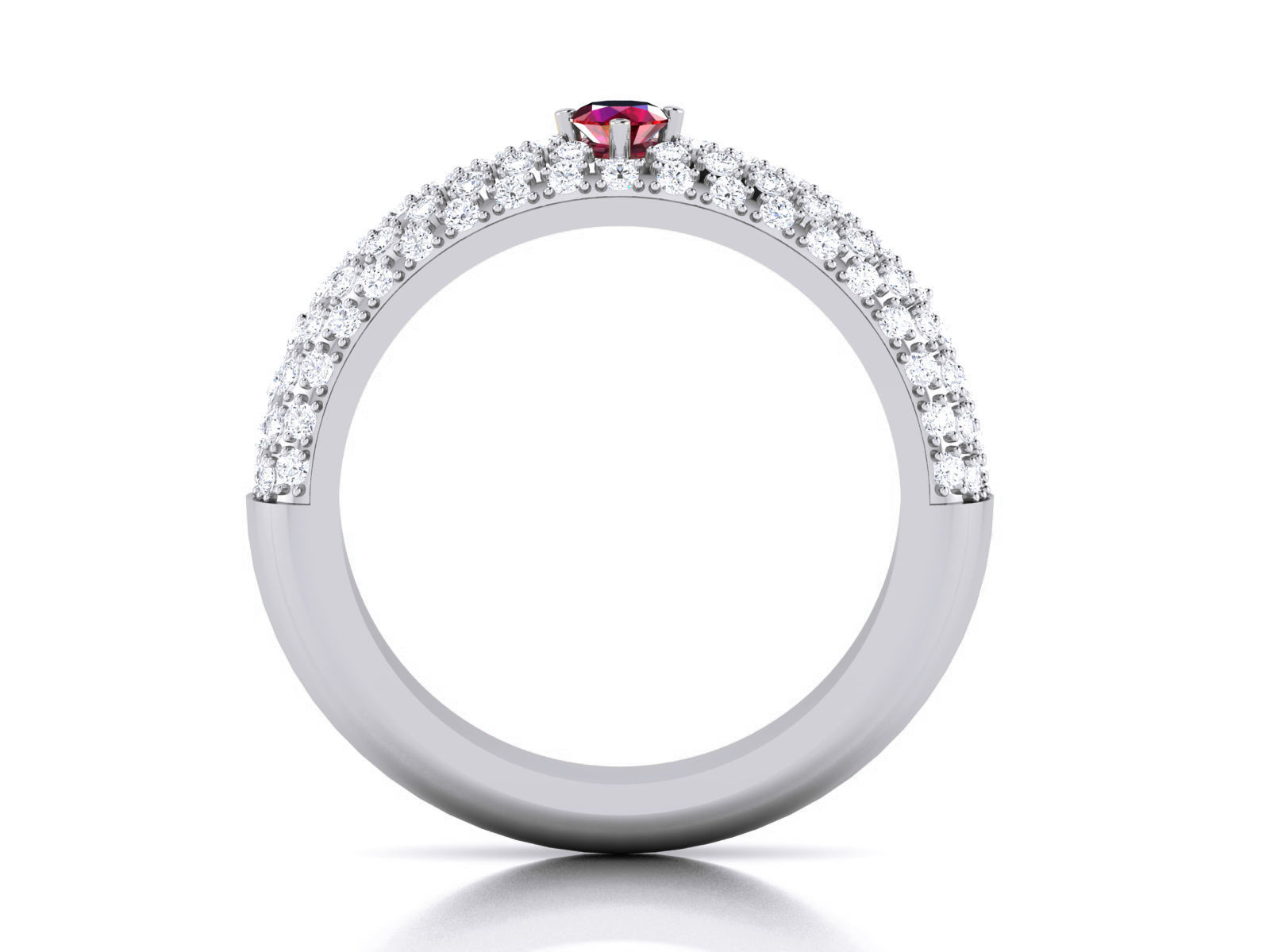 Women Band Ring 3dm render detail 3D print model_4