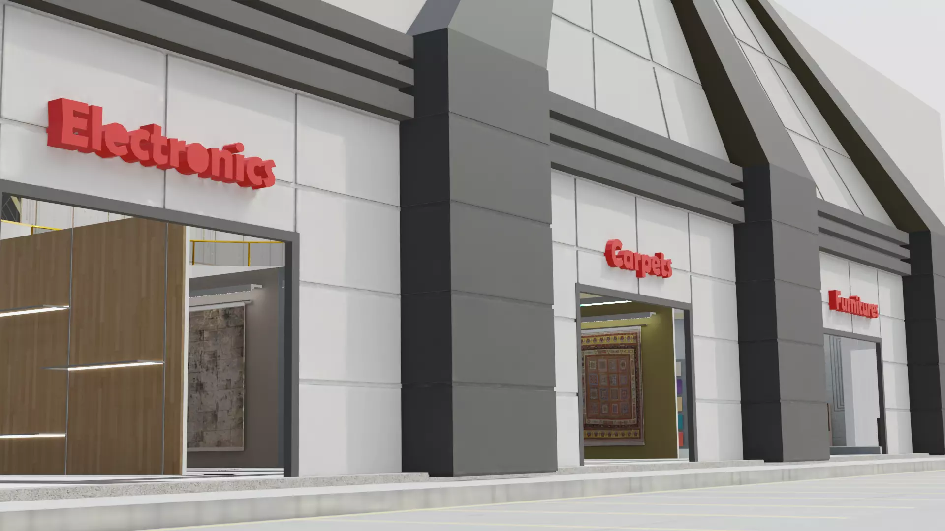 furniture shop - Lowpoly - For metaverse usecases Low-poly 3D model