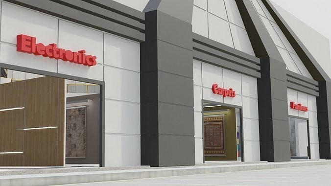 furniture shop - Lowpoly - For metaverse usecases Low-poly 3D model