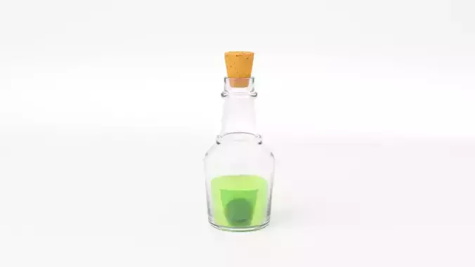 Magic Mixture Bottle Realistic Glass 3D model