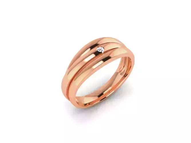 Women Band Ring 3dm render detail