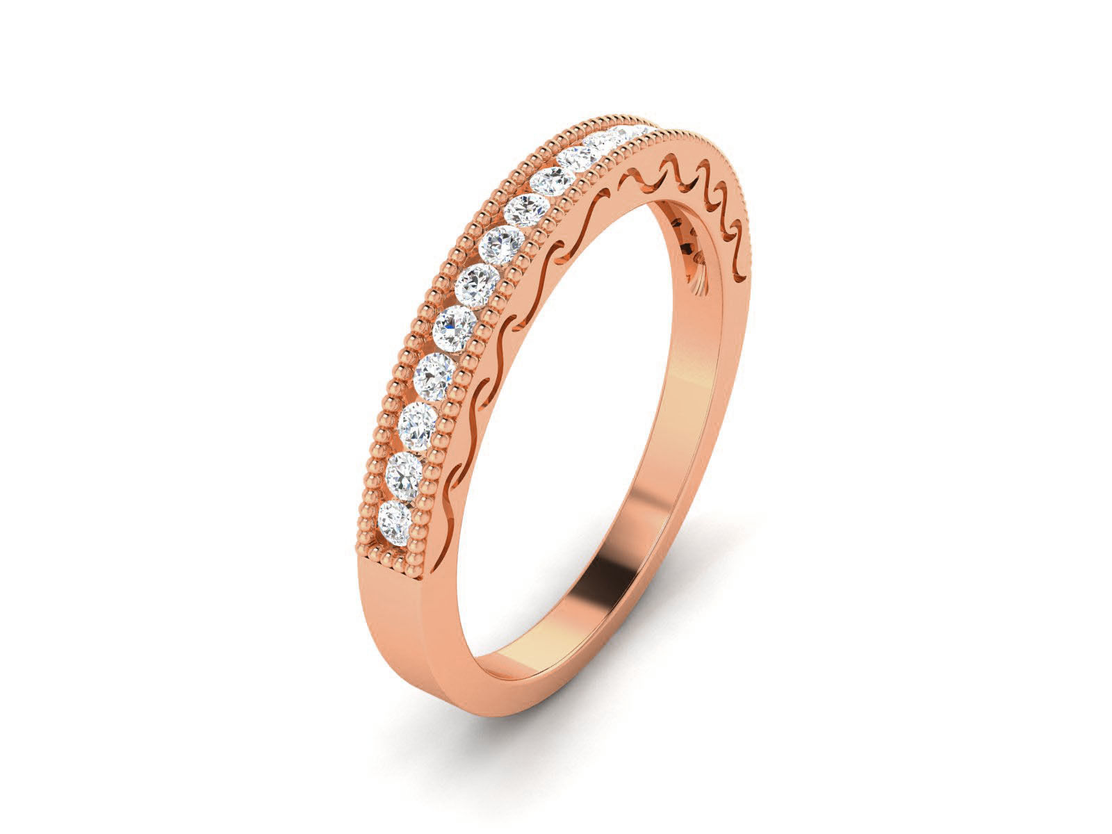 Women Band Ring 3dm render detail 3D print model_2