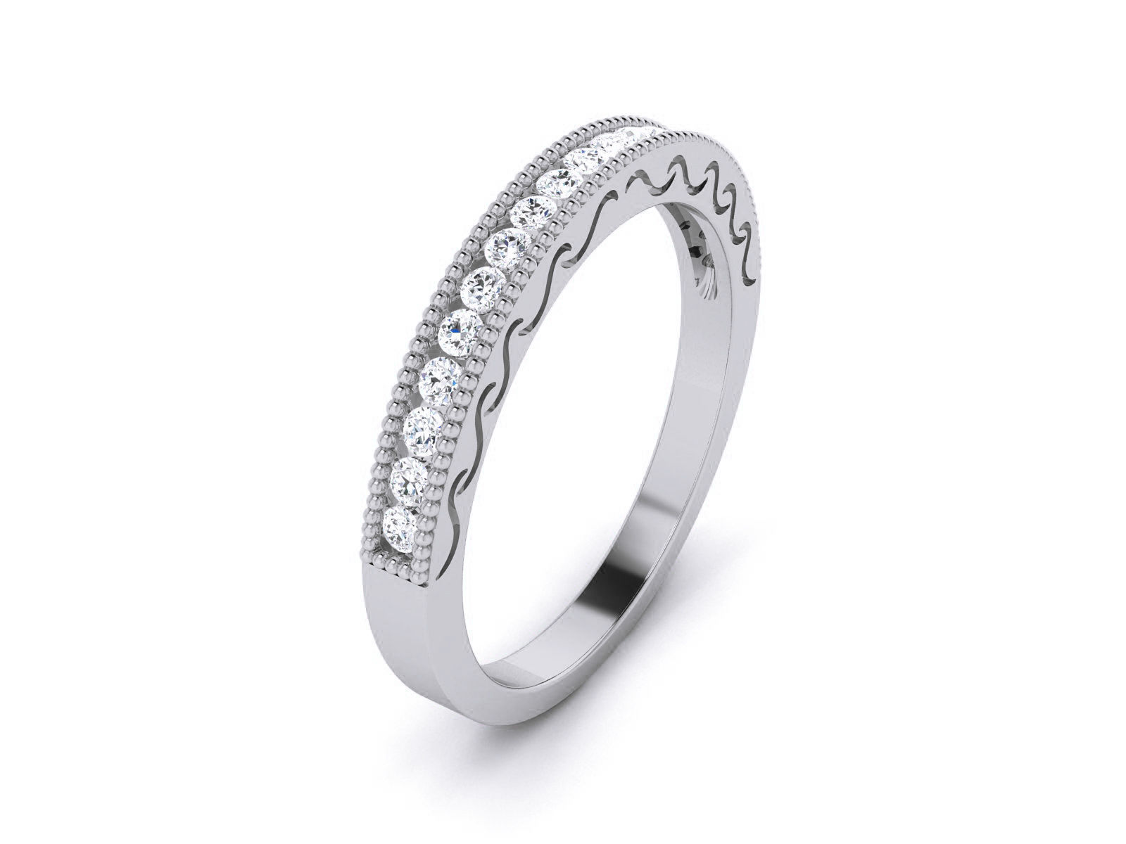 Women Band Ring 3dm render detail 3D print model_3