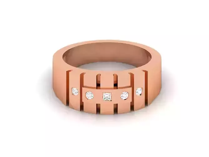 Women Band Ring 3dm render detail