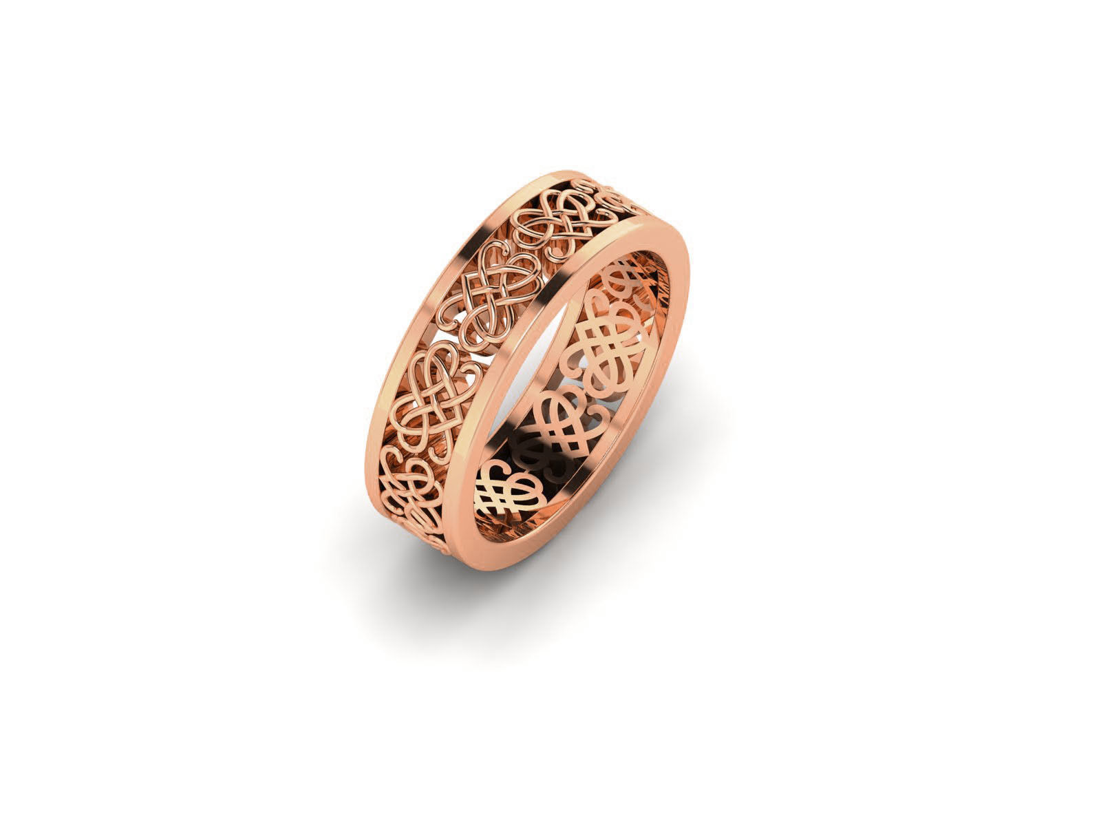 Plain Gold Band Ring 3dm render detail 3D print model_12
