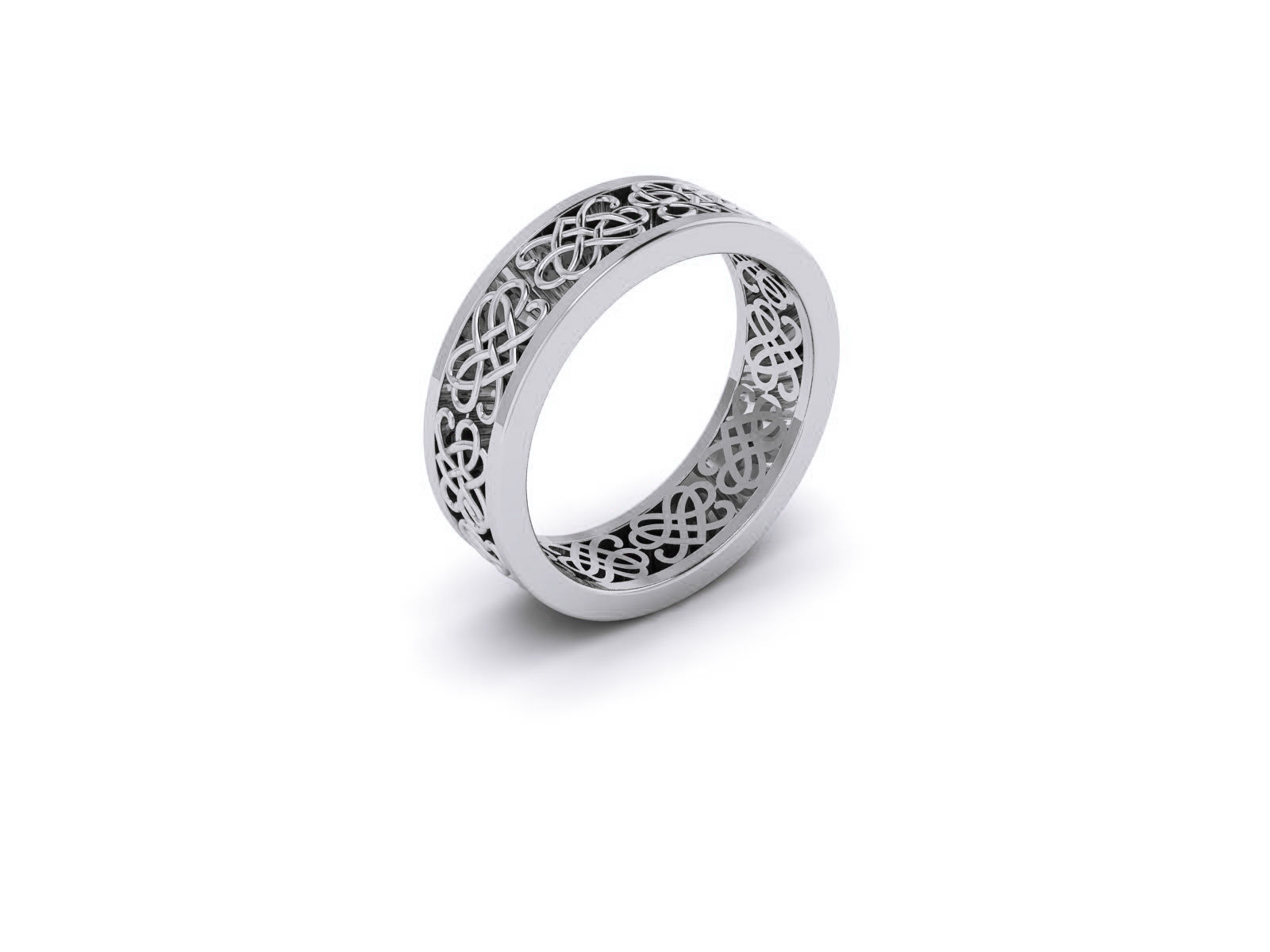 Plain Gold Band Ring 3dm render detail 3D print model_17