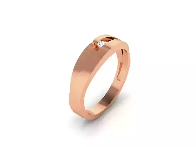 Women Band Ring 3dm render detail