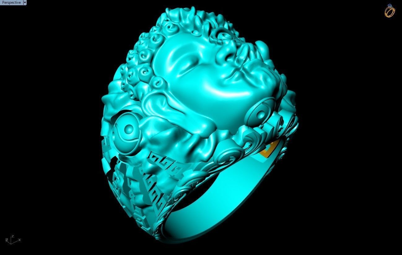 Devil and Buddha Rings - N3047 3D print model_12