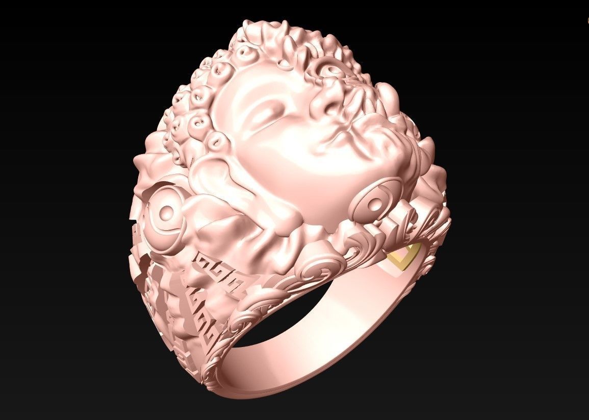 Devil and Buddha Rings - N3047 3D print model_3