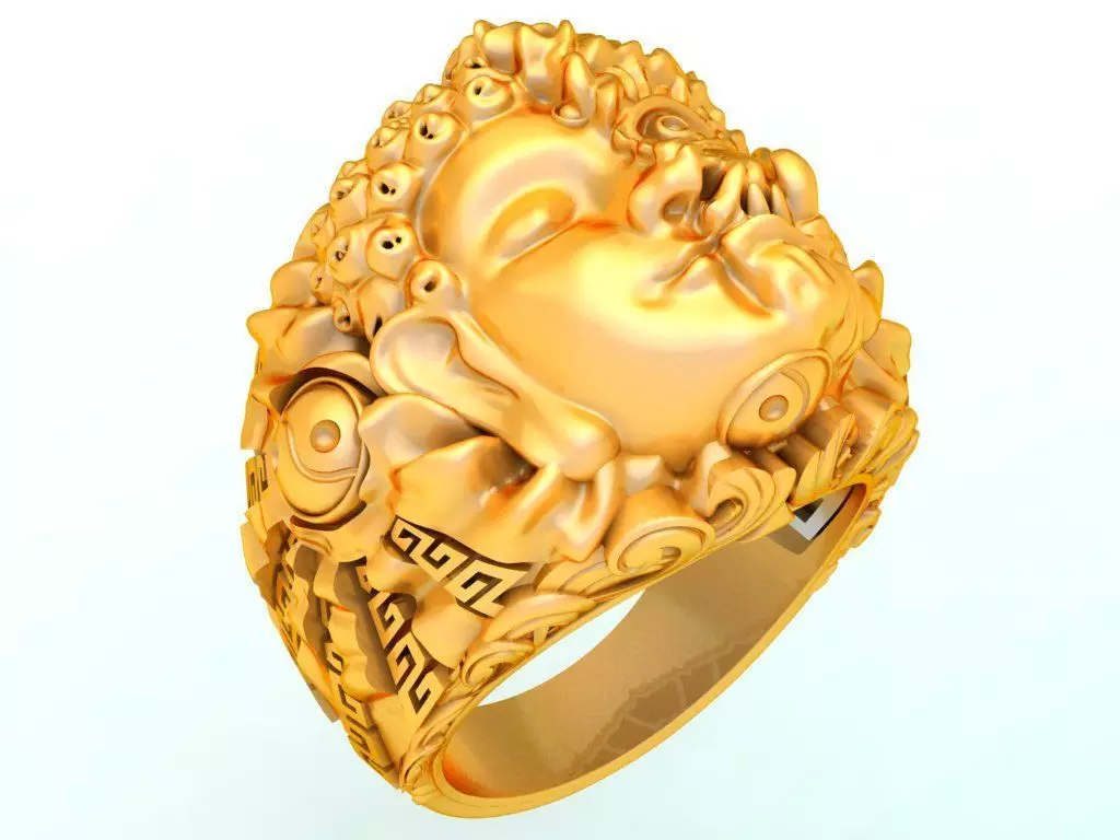 Devil and Buddha Rings - N3047 3D print model_0