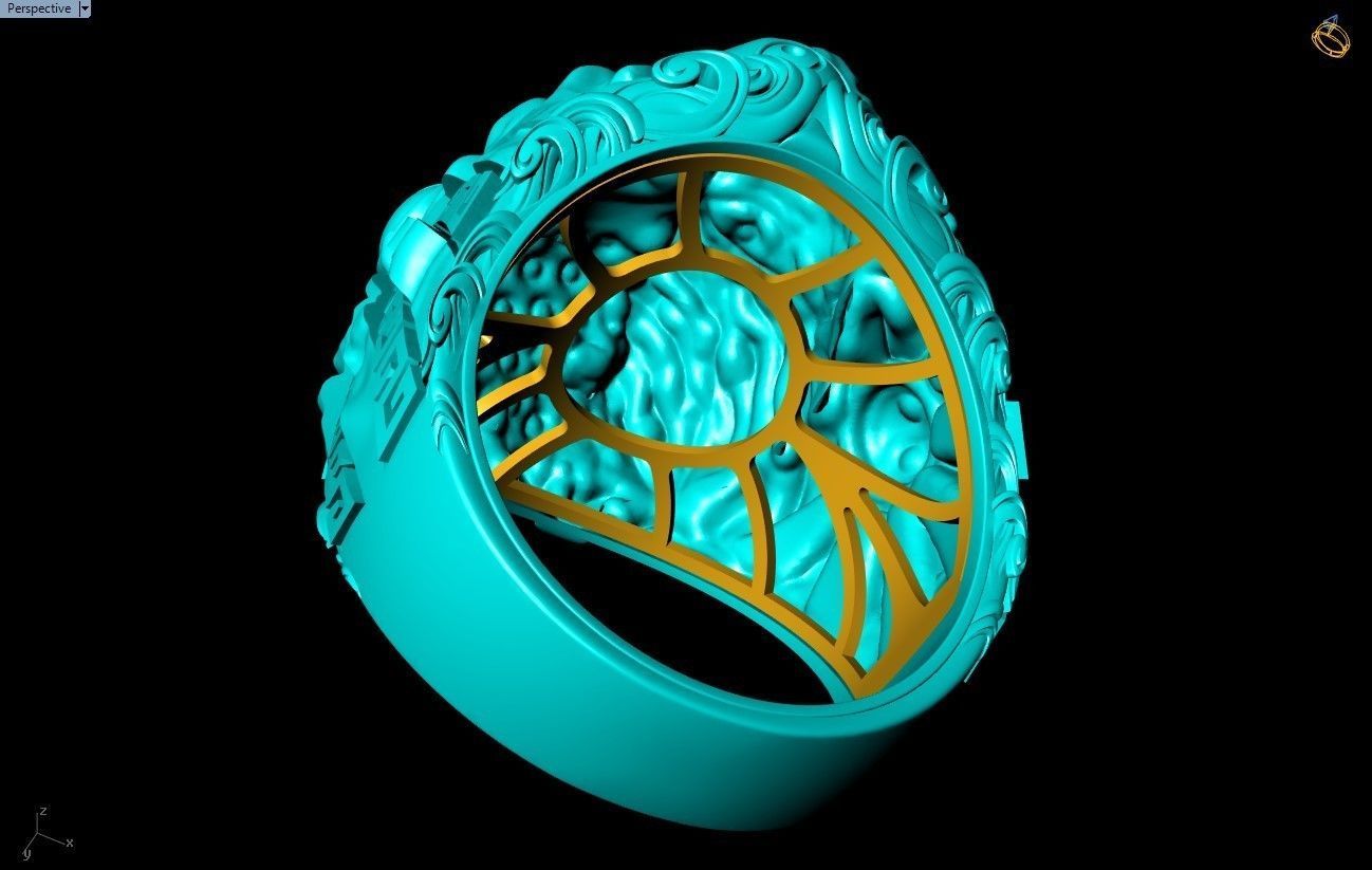 Devil and Buddha Rings - N3047 3D print model_8