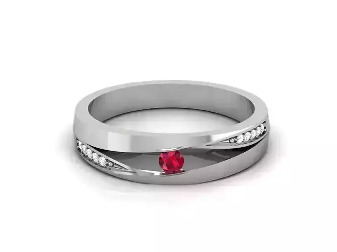 Women Band Ring 3dm render detail