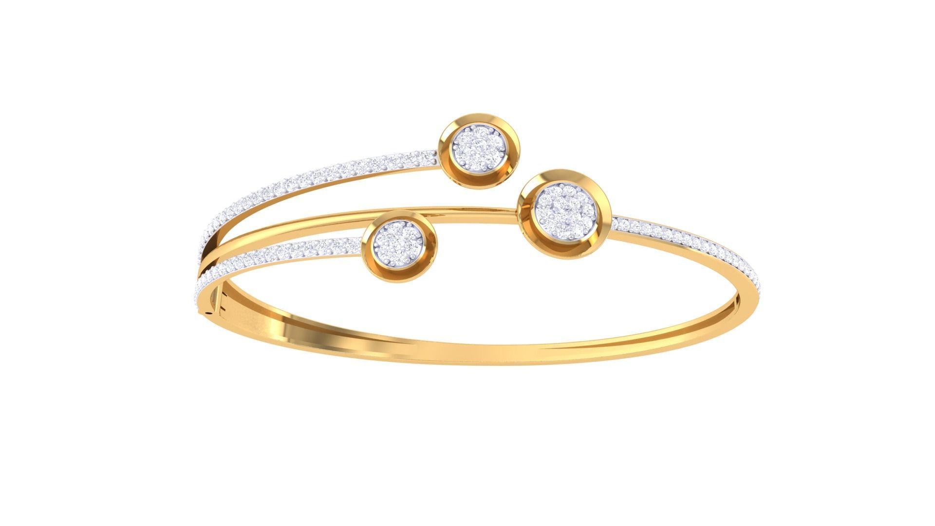 Women Bangle 3dm STL OBJ FBX Renders details 3D print model_3