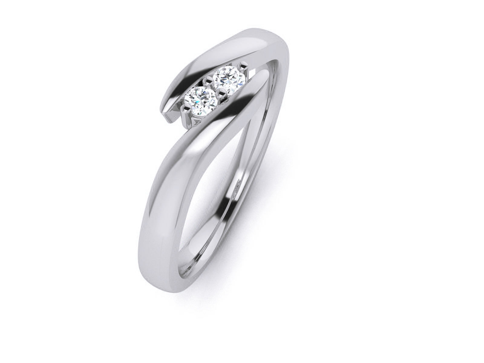 Women Diamond Ring 3dm stl render detail 3D print model_18