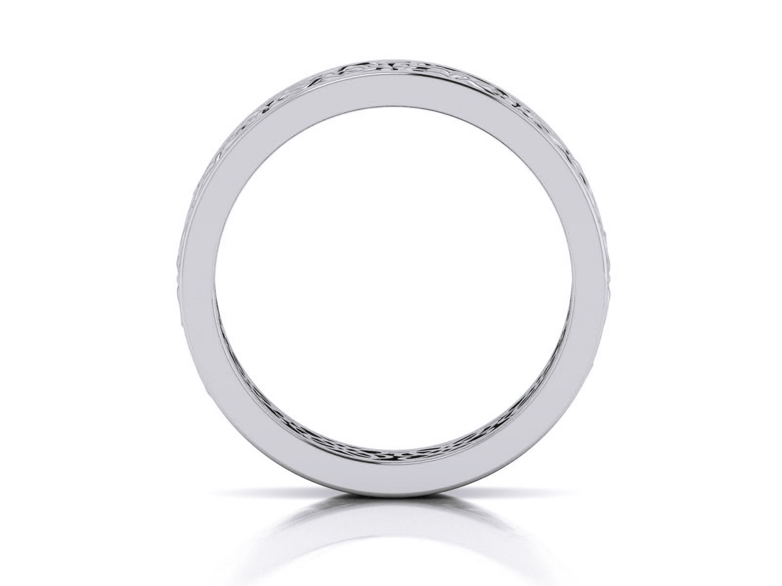 Plain Gold Band Ring 3dm render detail 3D print model_4