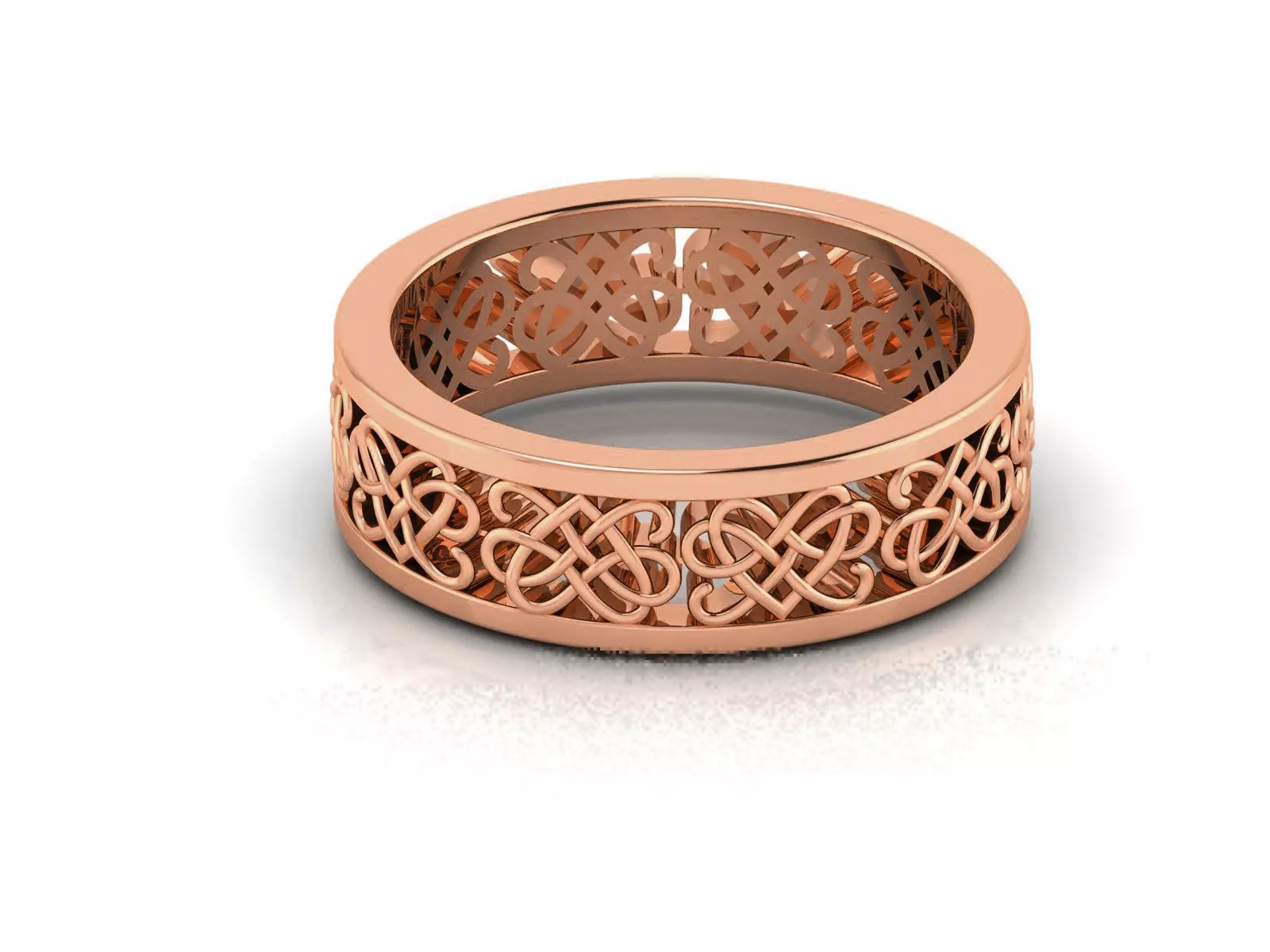 Plain Gold Band Ring 3dm render detail 3D print model_0