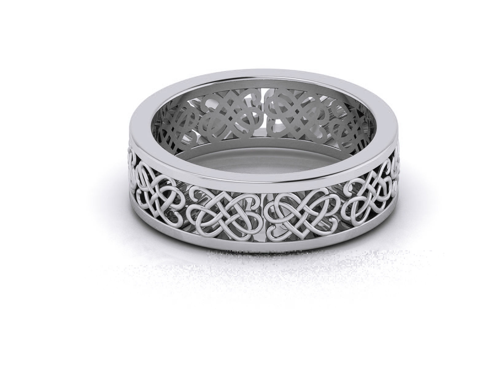 Plain Gold Band Ring 3dm render detail 3D print model_2