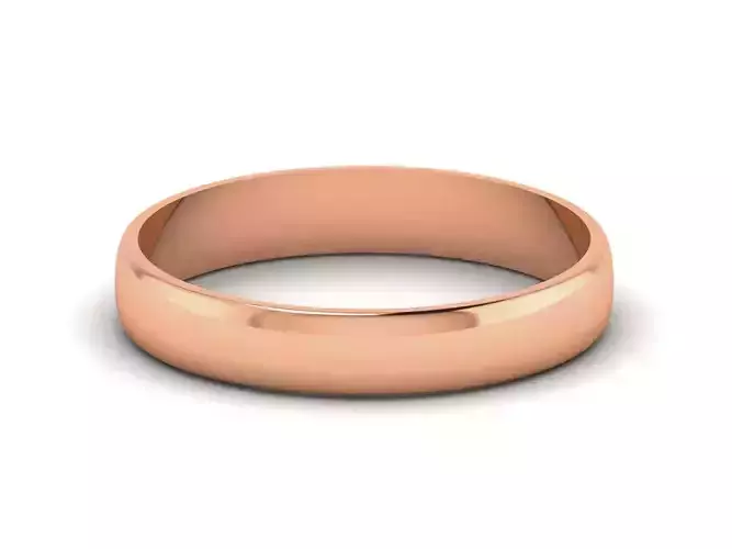 Plain Gold Band Ring 3dm render detail