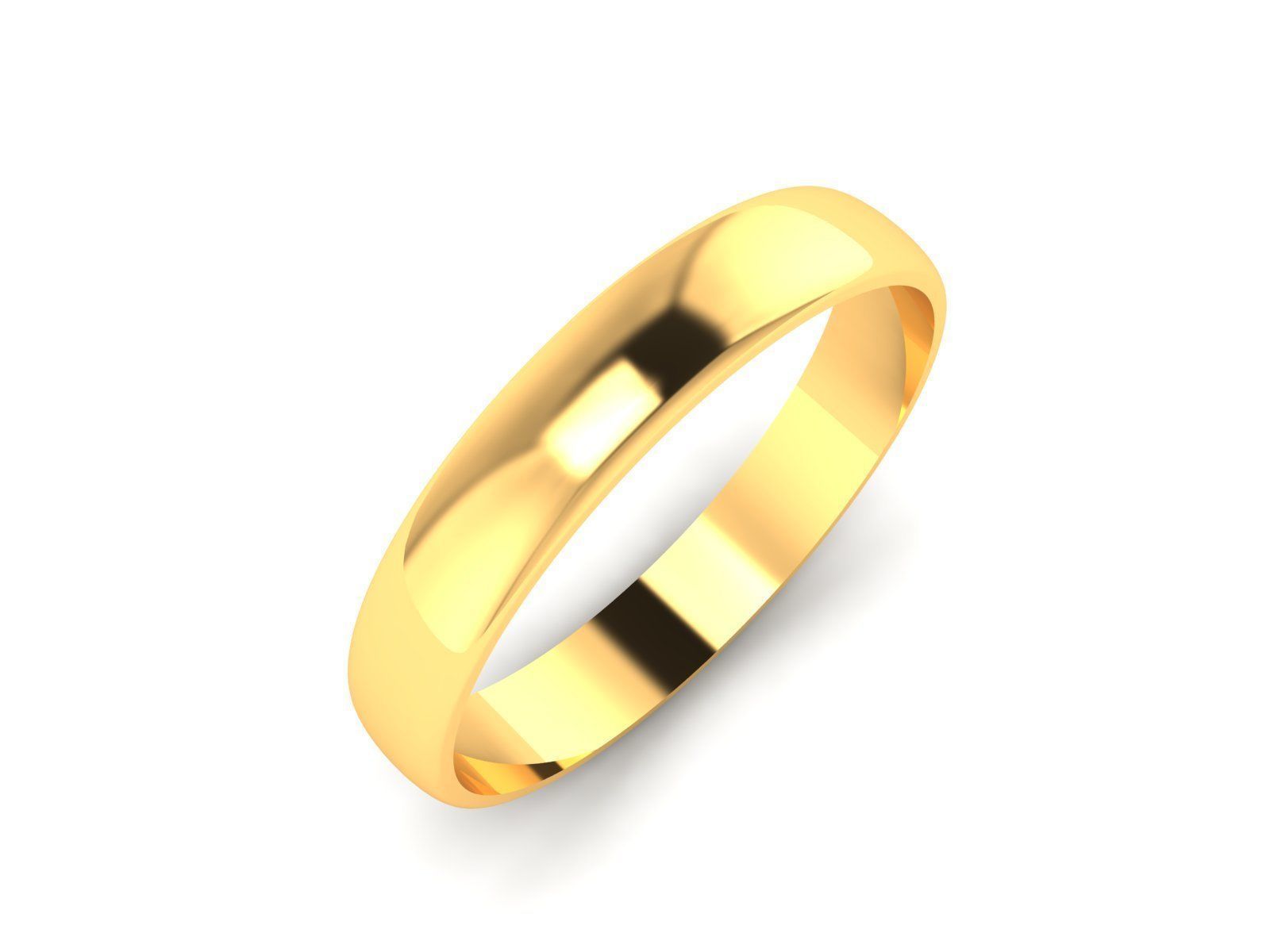 Plain Gold Band Ring 3dm render detail 3D print model_2