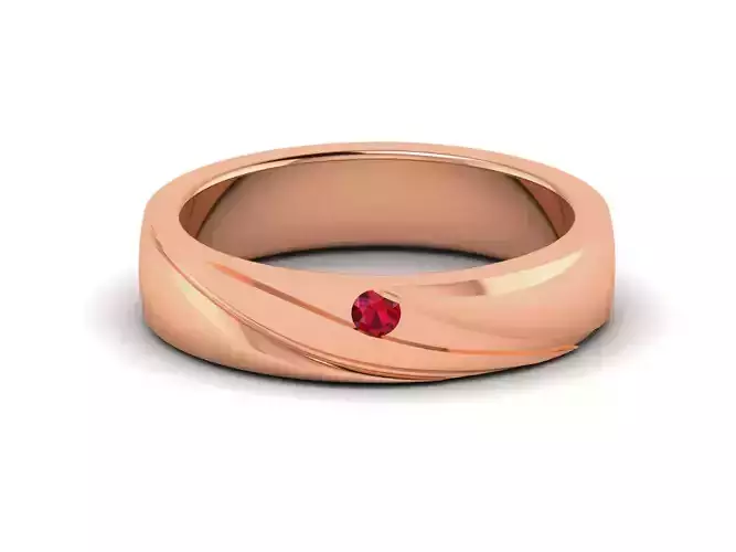Women Band Ring 3dm render detail