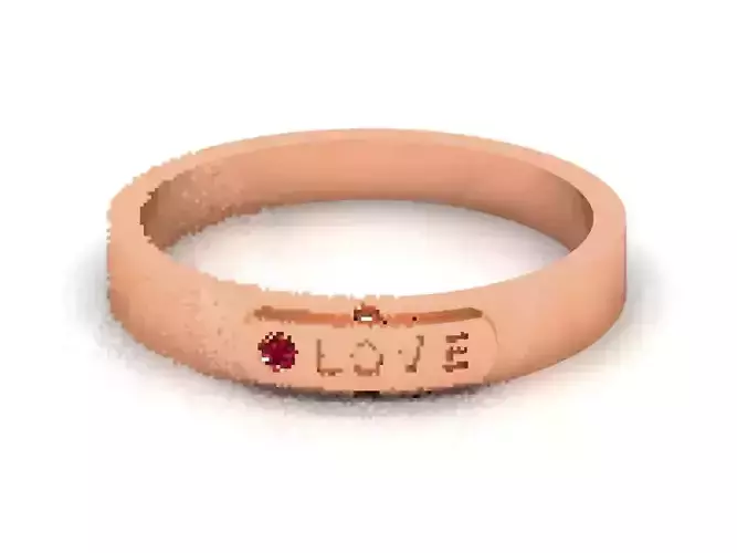 Love Band Ring 3dm render detail
