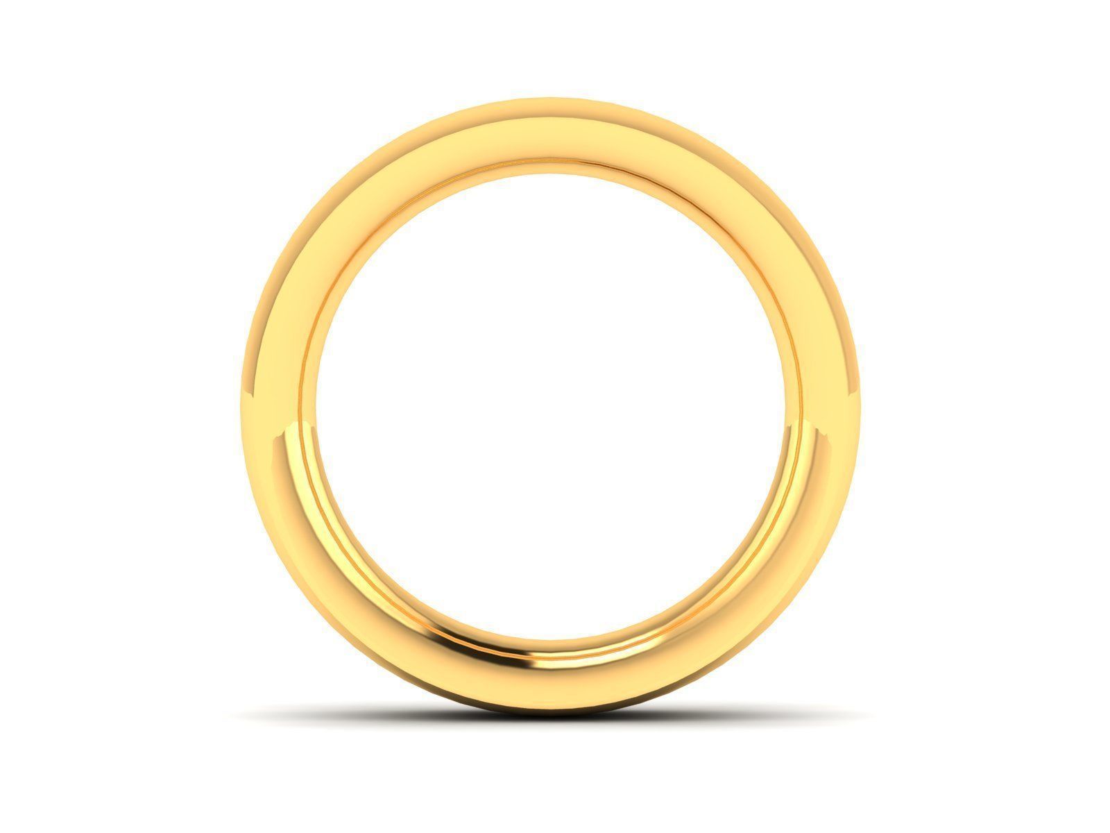 Plain Gold Band Ring 3dm render detail 3D print model_7