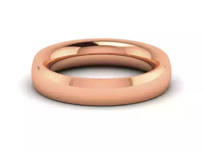 Plain Gold Band Ring 3dm render detail