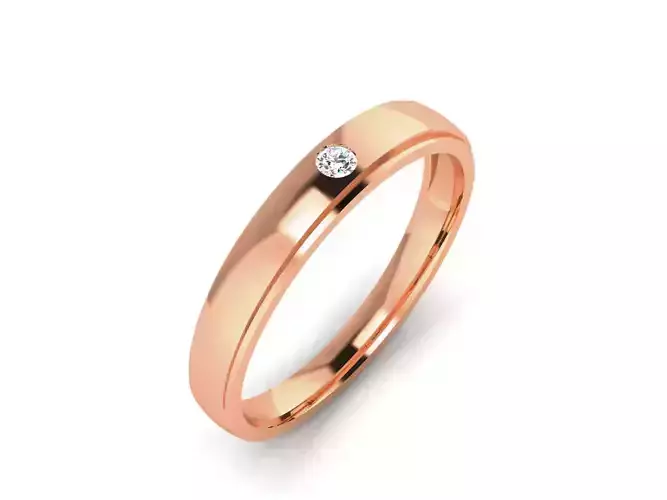 Women Band Ring 3dm render detail